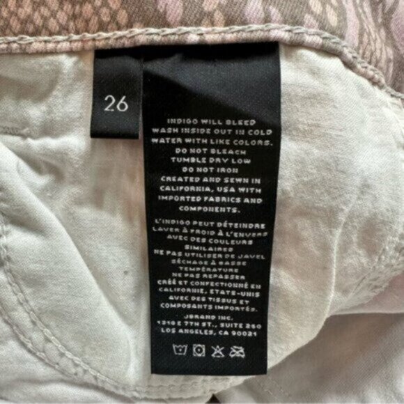 J Brand | Women's Pink & Gray Animal Print Skinny Jeans Size 26 - Picture 8 of 11
